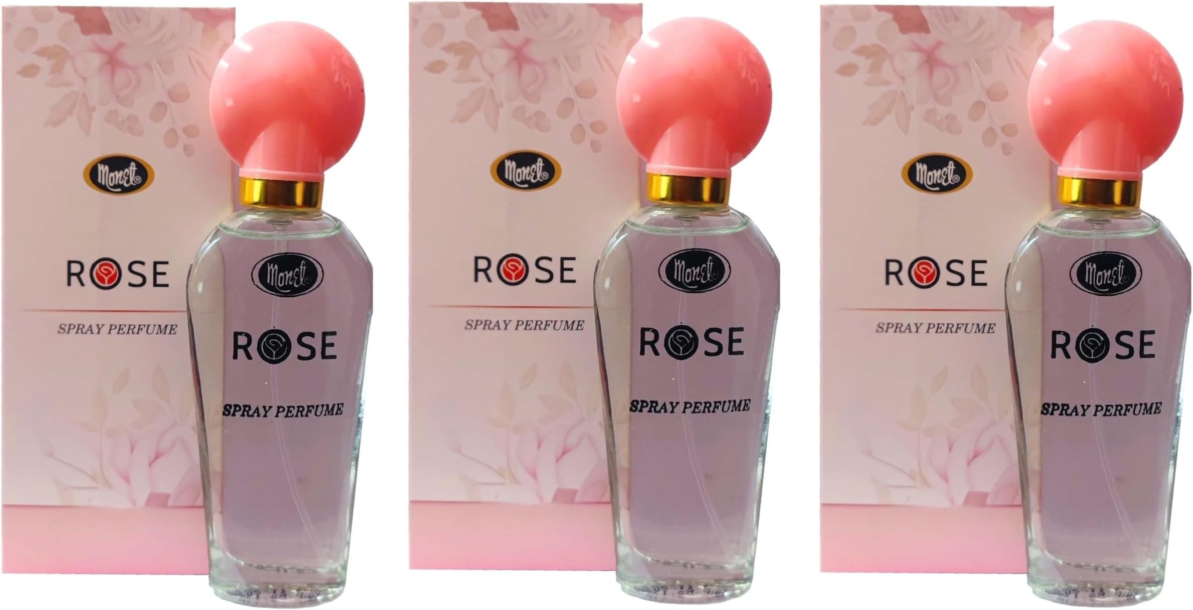 3 ROSE PERFUME BODY SPRAY,30 ML EACH