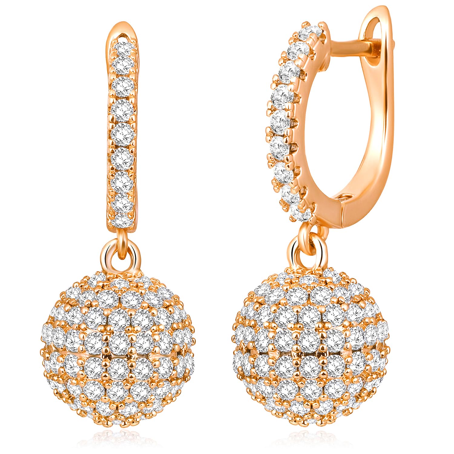 Peora Gold Plated Cubic Zirconia Studded Hoop Earrings Fashion Office Work Jewellery for Women & Girls (B0D7QL7ZYY) Amazon Price History, Amazon Price Tracker
