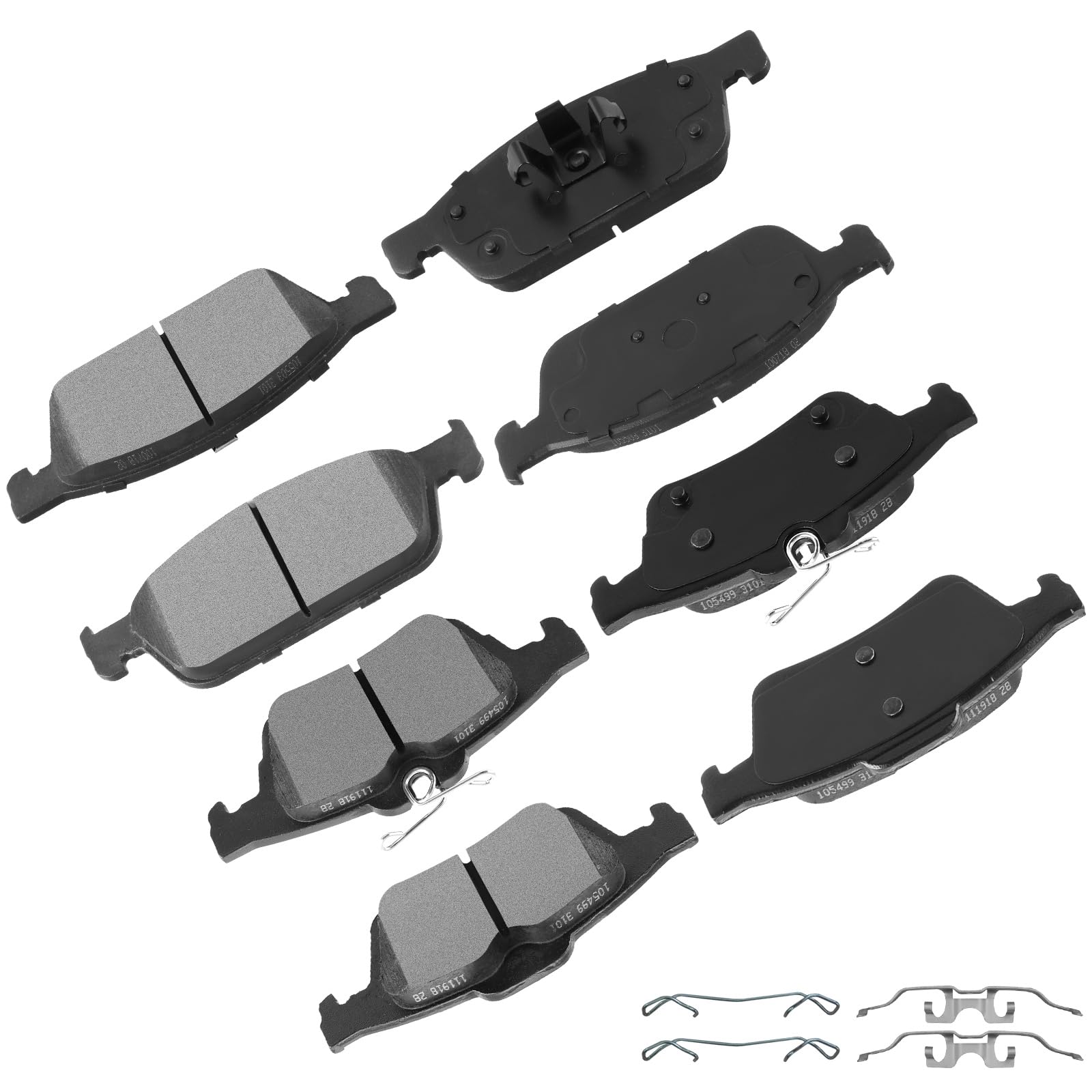 cciyu D1645 D1564 Front Rear Ceramic Brake Pads Kits 8pcs fit For 2013-2016 For Ford Escape,2013-2018 For Ford Focus,2014-2019 For Ford Transit Connect