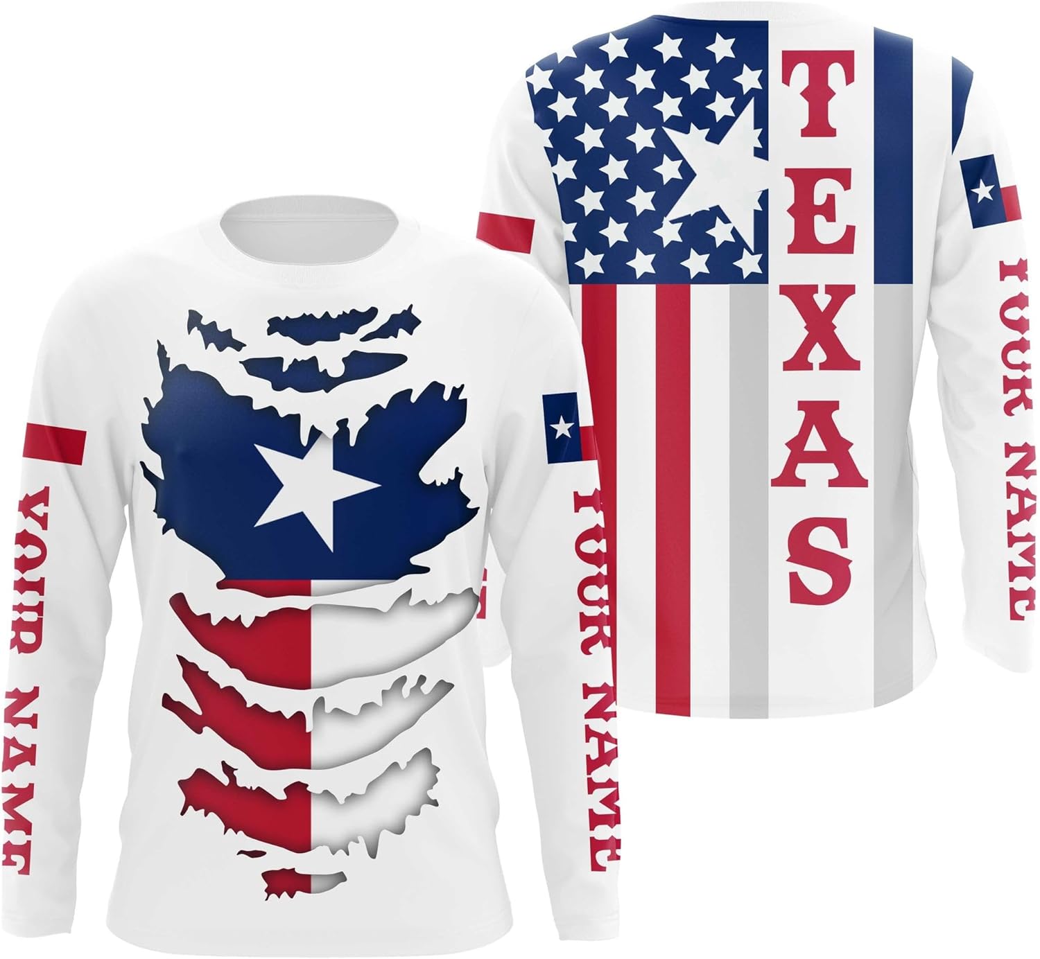 Custom Fishing Shirts for Men Long Sleeve, Fishing Shirts for Men, American Flag Fish Hook Blue Galaxy Fishings