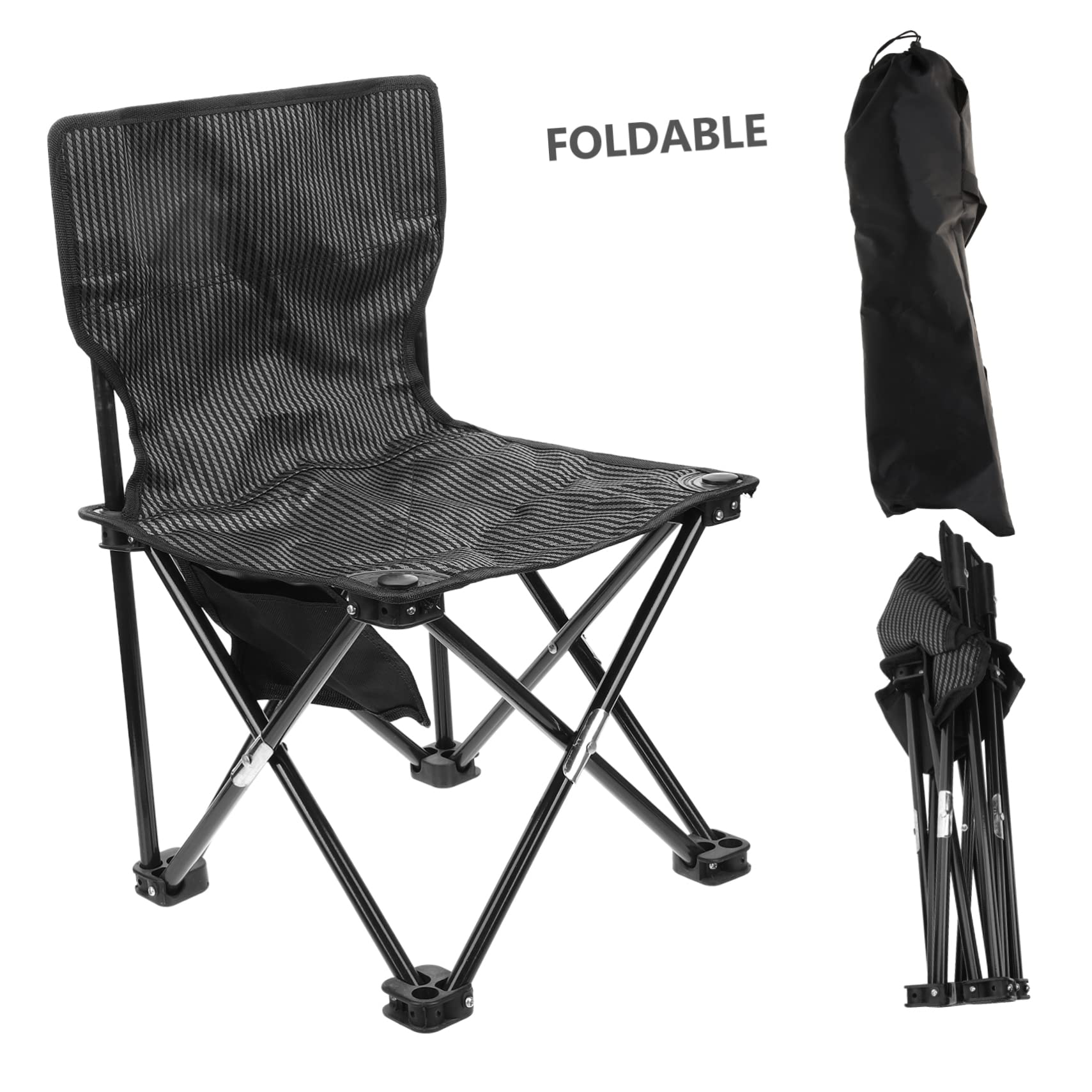 Toyvian Sedia Da Campeggio Sedia Portatile Per Escursioni Pesca e Viaggi Realizzata in Materiale Sicuro e Durevole Resistente All Usura Inclusa Borsa Per Trasporto