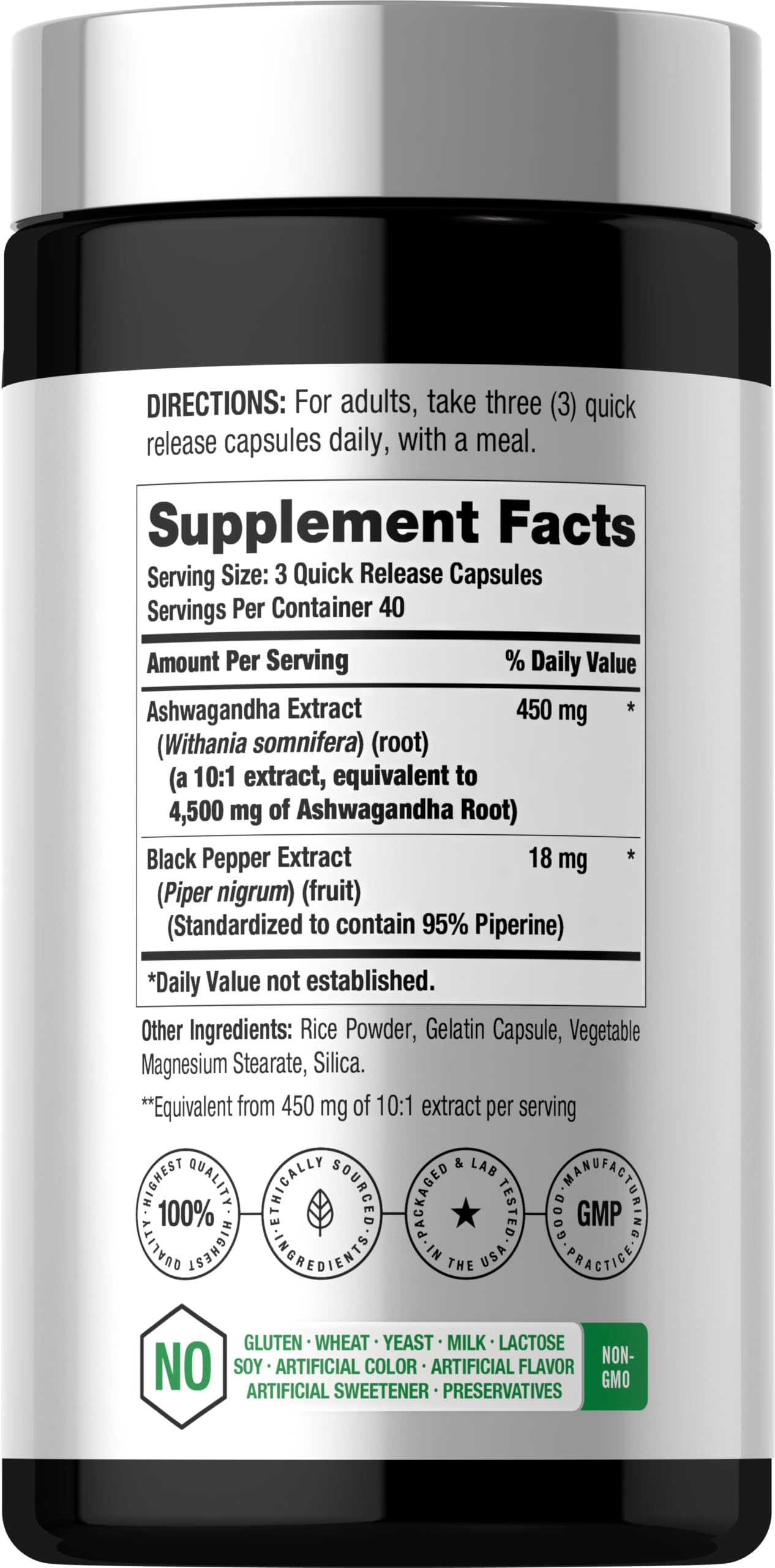 Horbäach Ashwagandha Supplement | Max Strength | 120 Capsules — Amazon image 2