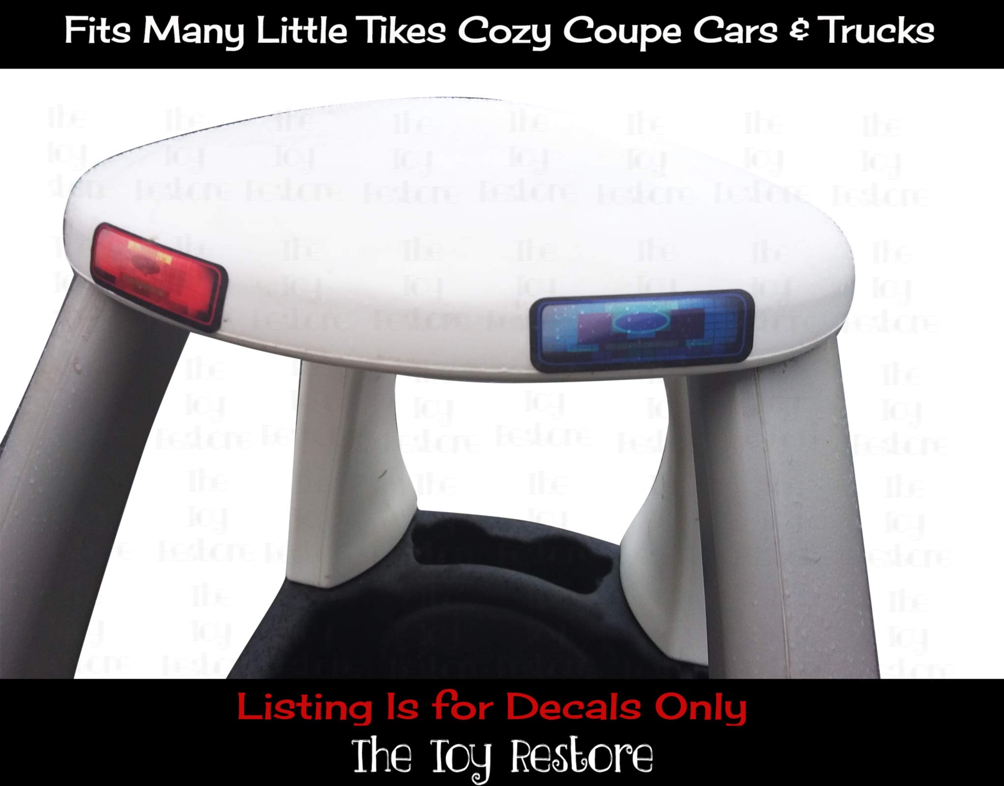 little tikes police car stickers