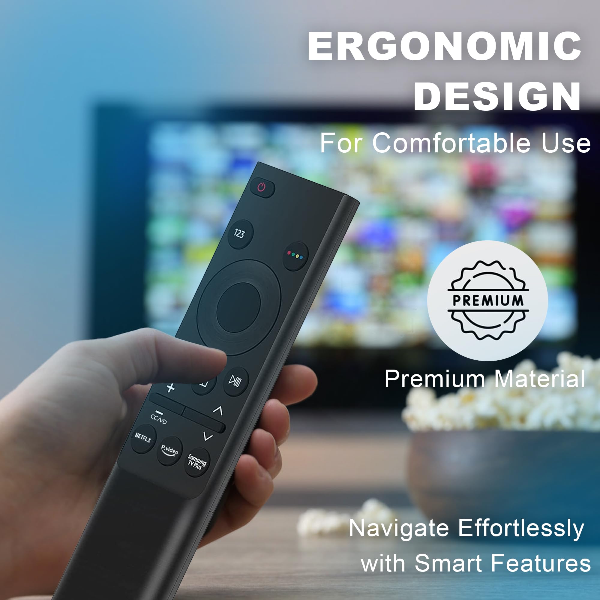 Confezione da 2 telecomandi universali di ricambio per TV Samsung, compatibili con tutti i televisori Samsung Frame Serif Curved UHD Neo QLED LCD Crystal UHD OLED 4K 8K