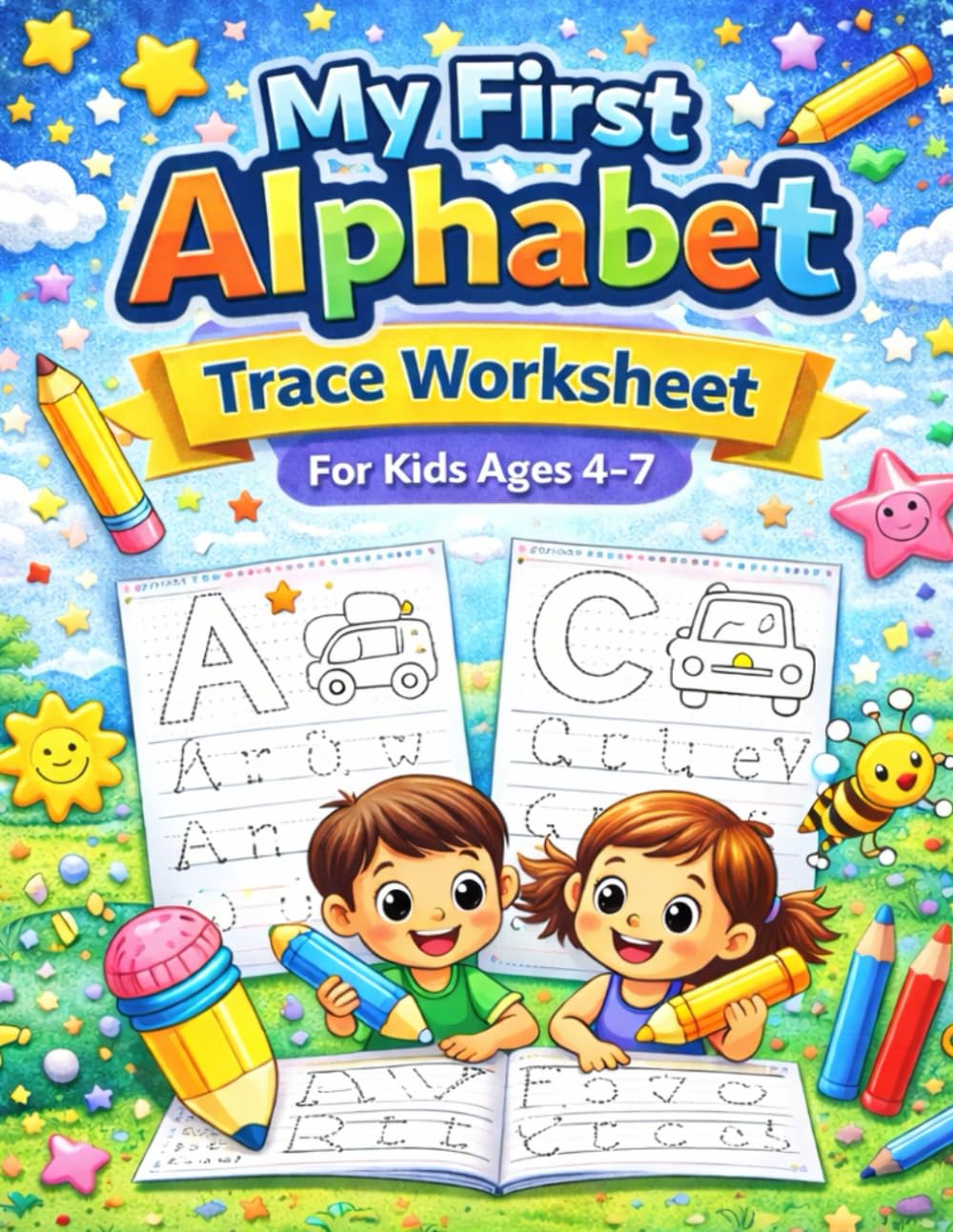 Trace the Alphabet Workbook for Preschool Kids
