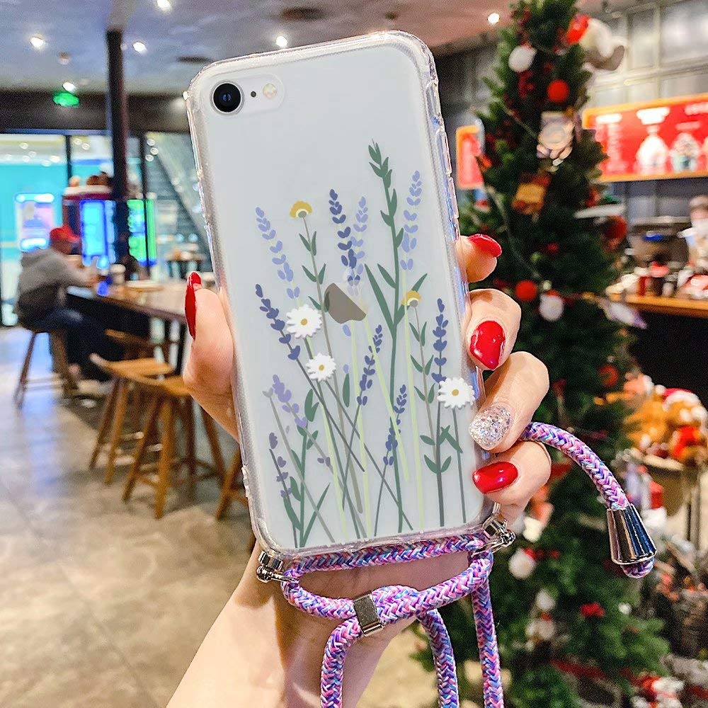 Pepmune IPhone 12 Mini Hülle - Blumen-Muster, Transparent & Weich (TPU/Silikon) - Lila
