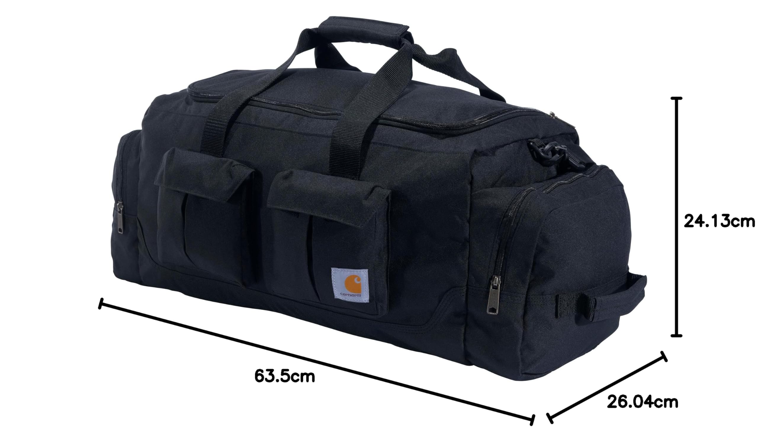 Carhartt Legacy Utility Duffle Unisex-dorośli, Torba płócienna (czarna), 40L US, Torba transportowa o pojemności 40 l, wytrzymała do pracy, na siłownię i w podróży