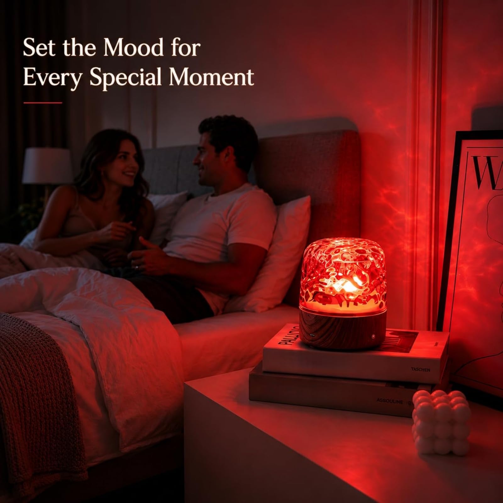 Ocean Wave Lamp, Ambient Lampada Da Tavolo con Telecomando, 16 Colori, per Camera Da Letto, Soggiorno, Festa