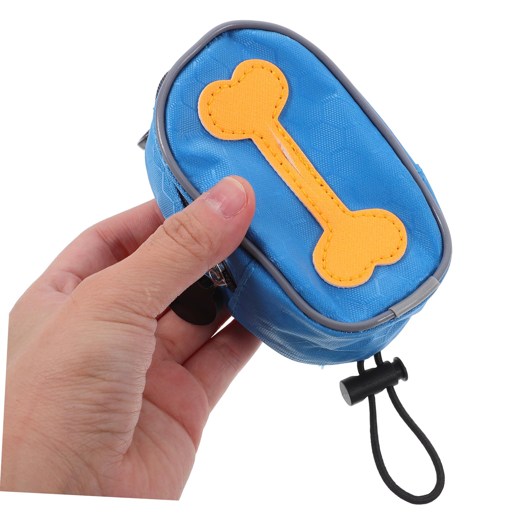 Dispensador Bolsas Excrementos Perro con 8 Rollos Bolsas Desechables Cremallera Orificio Dispensador para Correa de Caminata Mascotas