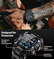 Vista 3 de ULTIMAL - Funda resistente con correa para Apple Watch 49mm, compatible con Apple Watch Ultra 3/2/1, cubierta protectora a prueba de golpes de grado