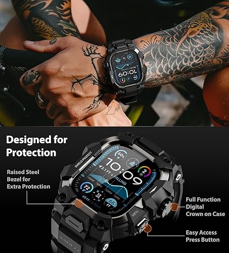 Miniatura 3 de ULTIMAL - Funda resistente con correa para Apple Watch 49mm, compatible con Apple Watch Ultra 3/2/1, cubierta protectora a prueba de golpes de grado