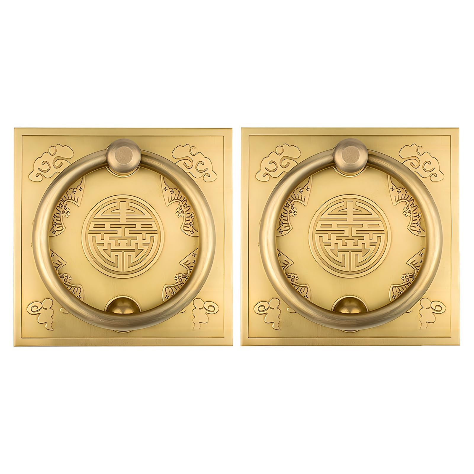 Zestaw klamek do drzwi wiejskich i mebli kołatka do drzwi 2 szt. złoty 9,5 cm rustykalny wystrój dziedzińca nieblaknący design
