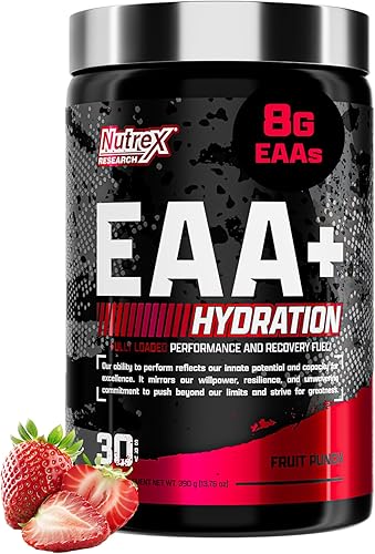 Nutrex Research EAA Hydration | EAAs + BCAA Powder | Recuperación muscular, fuerza, construcción muscular, resistencia | 8G aminoácidos esenciales +