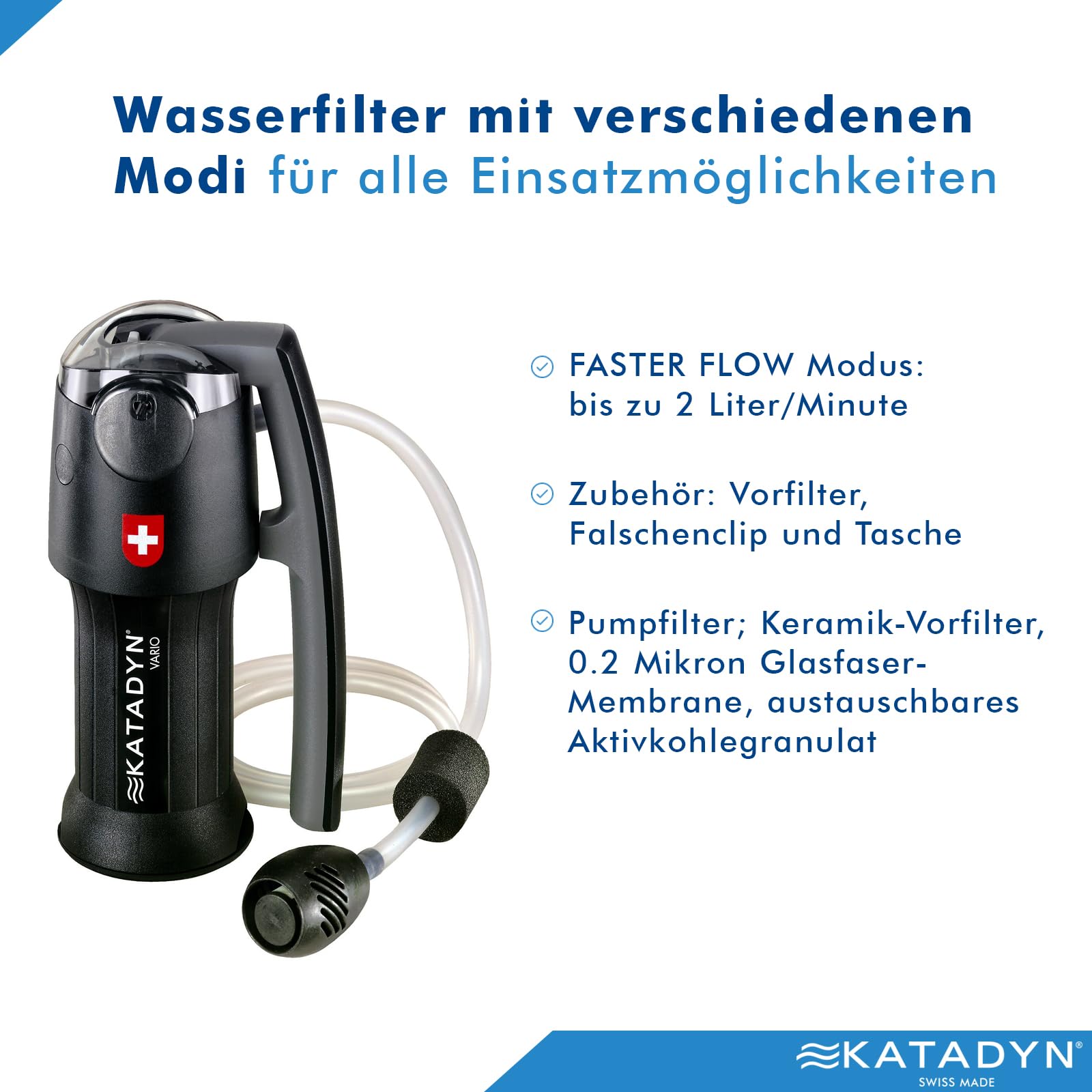 Katadyn 8014932 Vario Filter aus der Backcountry Serie, Schwarz