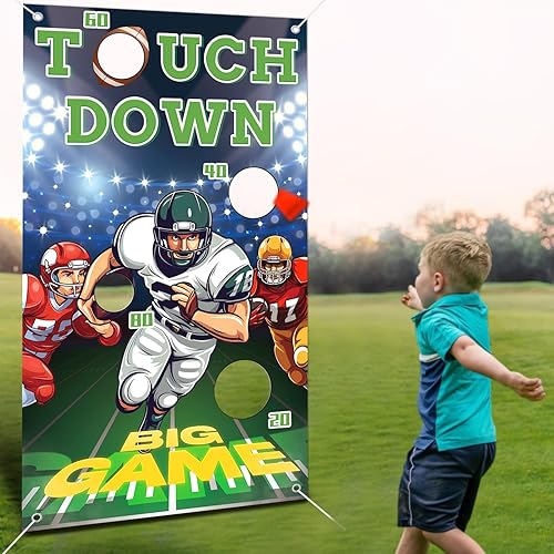 Juego de fútbol, juego de lanzamiento de bolsas de frijoles de fútbol, juegos de Super Bowl, decoraciones de fiesta, juegos de fiesta de fútbol,
