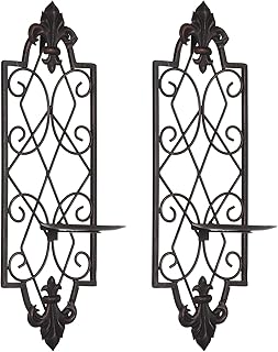 26 Fleur De Lis Metal Decor Ideas That Add French Elegance 9 Set of 2 Metal Wall Sconce Candle Holders, Fleur De Lis Detailed