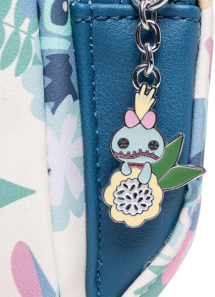 Loungefly x Disney Lilo & Stitch Hawaiian Flowers Stitch and Scrump AOP Backpack - Image 6