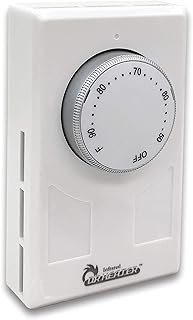 Dr. Infrared Heater DR-001 Wall Thermostat 4 wires single or Double poles 120-277V 3360-7756W, White.