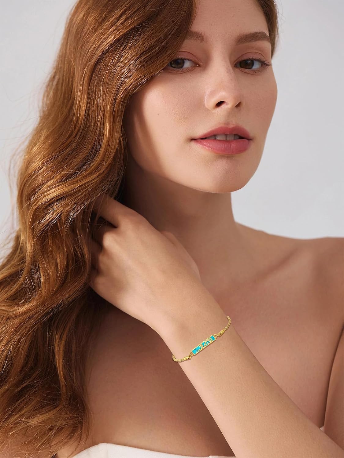 Waves/Tree of Life/Mushrooms/Moon Phase/Butterfly/Hummingbird Bracelet/Anklet 925 Sterling Silver Adjustable Abalone Shell Bar Bracelet/Anklet Summer Jewelry Gifts for Women