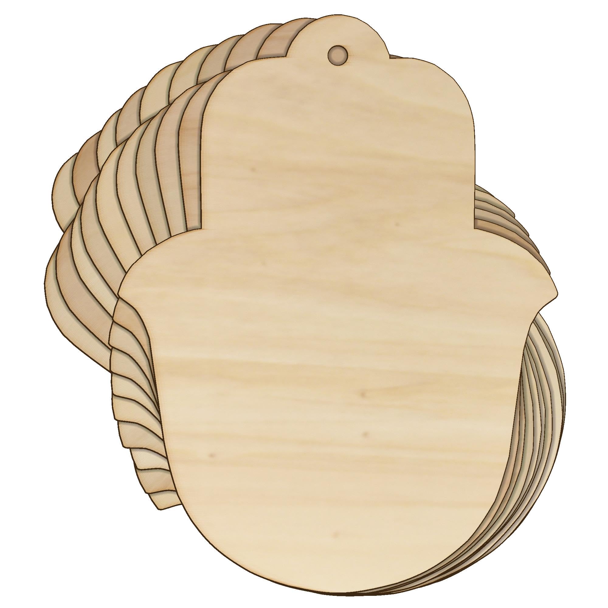 10 Forme In Legno Di Mano Di Hamsa – 4x3 Cm, Spessore 3 Mm, Compensato Non Finito, Ideale Per Decorazioni Fai Da Te, Craft Religiosi, Pittura, Progetti Artistici - 2