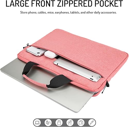 Miniatura 2 de Funda de transporte para portátil de 14 a 15 pulgadas, funda protectora delgada para computadora con asa y bolsillo para MacBook Acer Asus HP