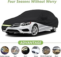 Vista 3 de Yixin Funda impermeable para automóvil Mercedes Benz E Class Sedan E250 E320 E300 E350 E400 AMG 190T 2006-2026, ajuste personalizado, correa 100%
