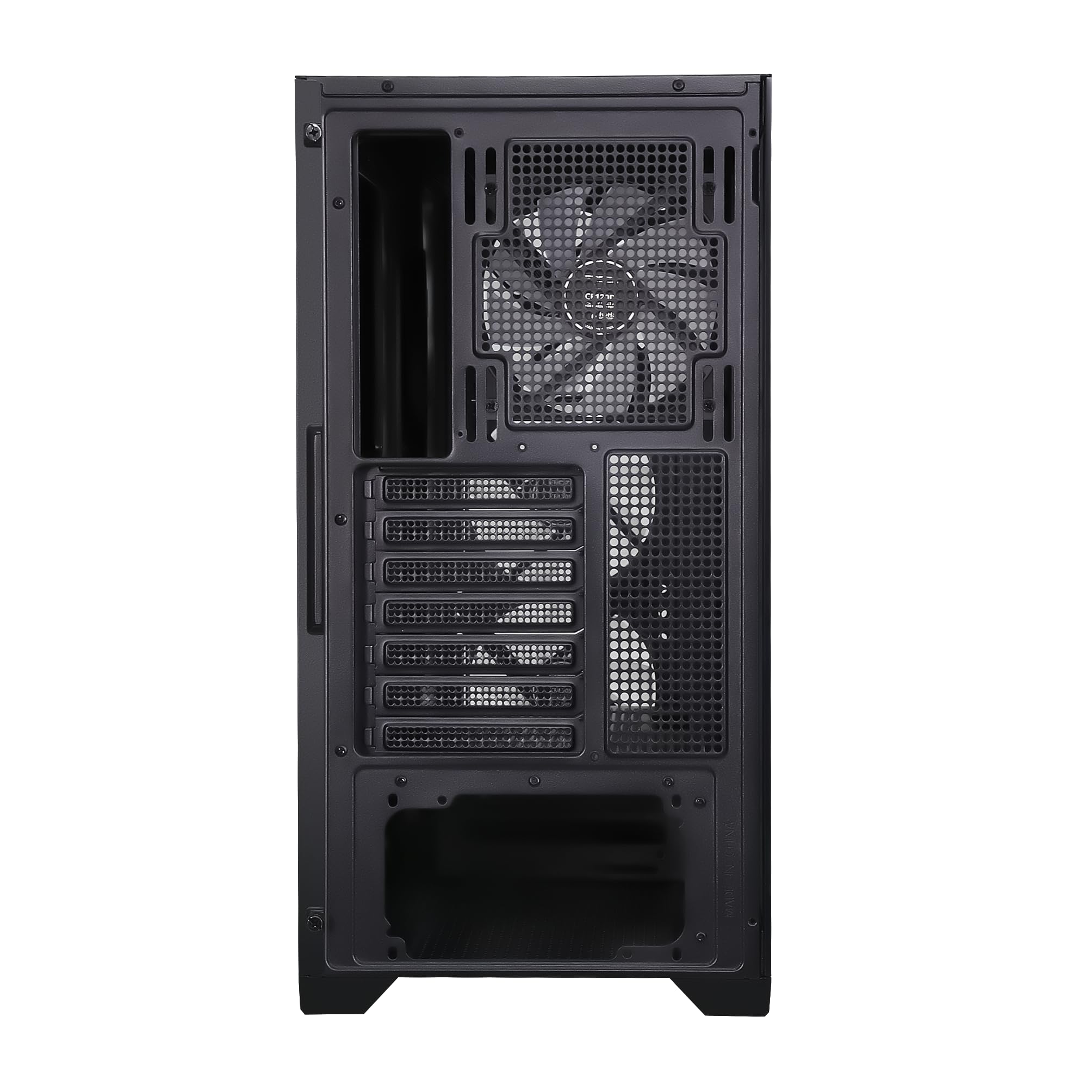FROZN Aero A-RGB - Caja para PC para gaming ATX MidiTower – 4 ventiladores RGB de 120 mm preinstalados, 3 puertos USB-A frontales, vidrio templado, malla frontal para un flujo de aire fuerte, acero