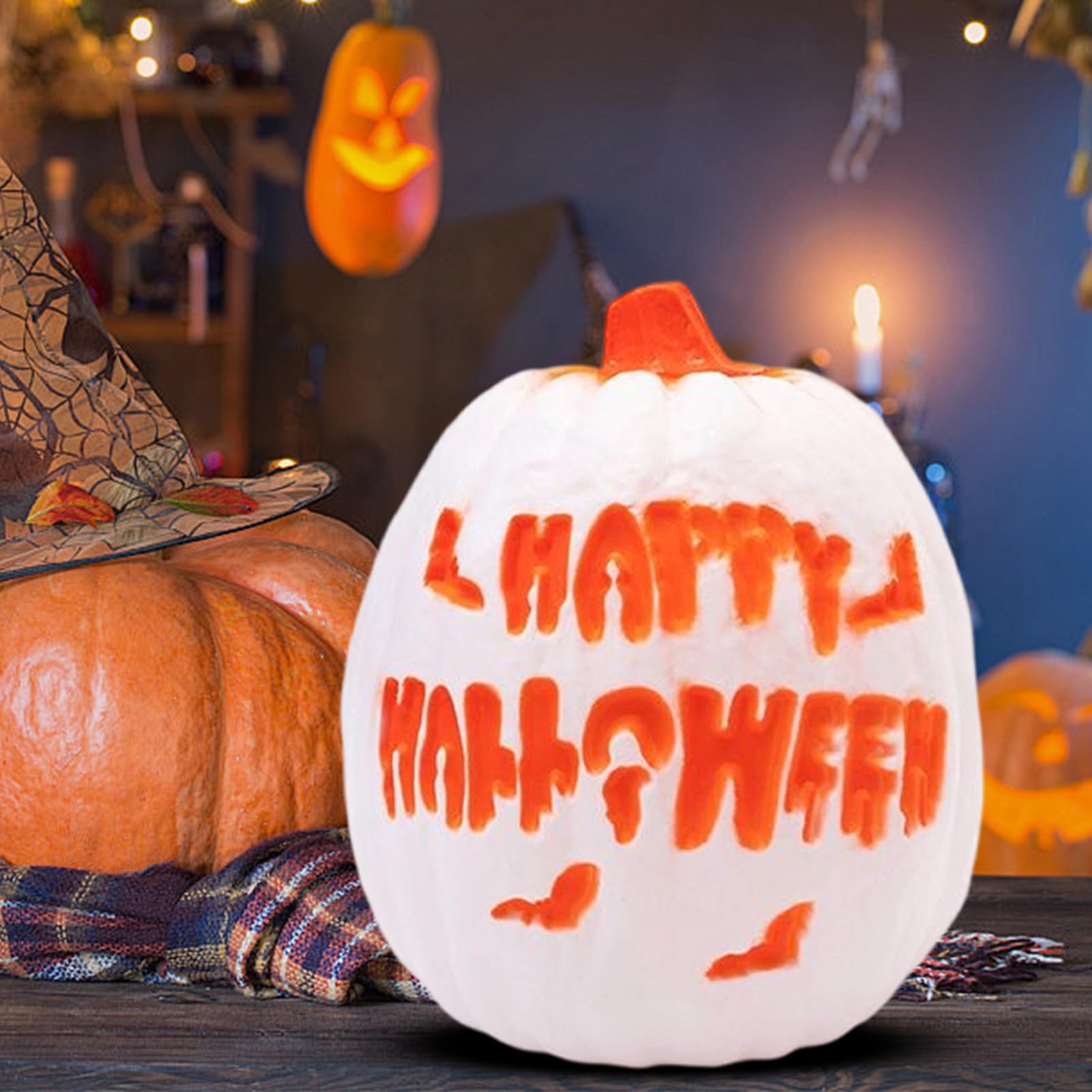 Świecące Dynie Lampion LED Na Halloween Z Efektem Dźwięku | Wodoodporne Inteligentne Czujniki Oświetlenie Otoczenia Wewnątrz Zewnątrz Święto Jesienny Festiwal Impreza Ogród