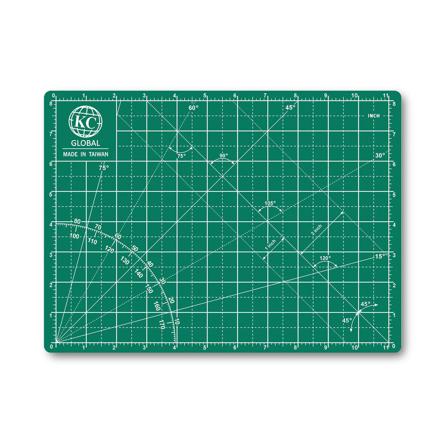 KC Global A4 (12"x9") Self-Healing Cutting Mat (Dark Green) - Odor-Free, Reversible, Eco-Friendly, Non-Slip. Premium Desk Mat for Crafters, Quilters, and Hobbyist