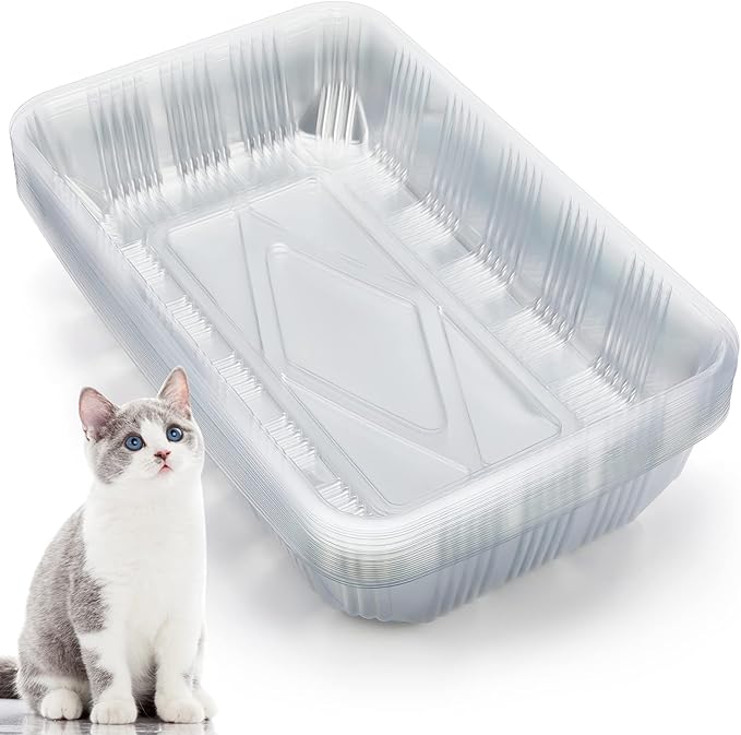 30 Pack Disposable Litter Boxes for Cats Litter Tray for