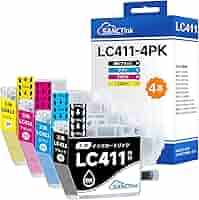 プリンターインク専用BLACK4 ブラザー工業 LC411-4PK 4色セット ブラザー brother【全色染料