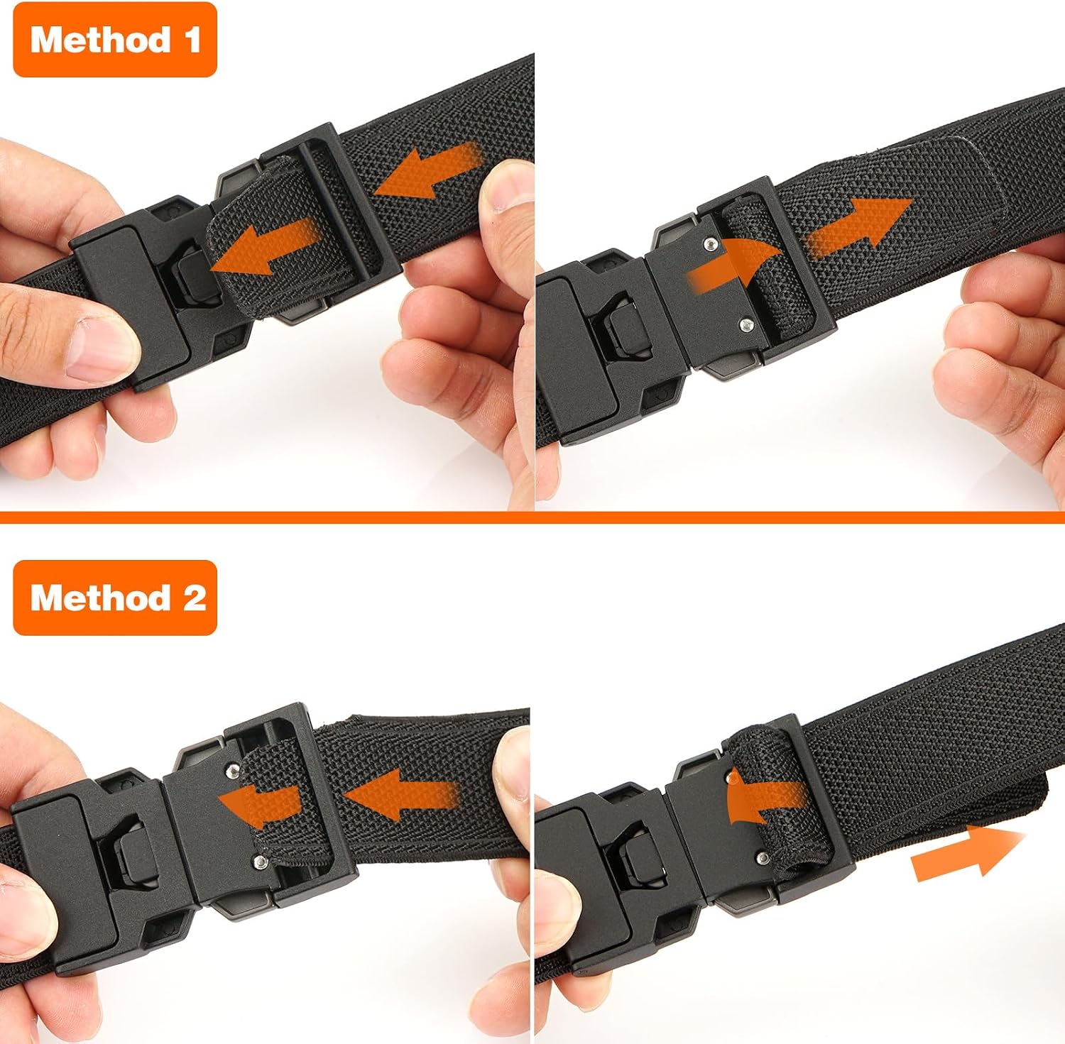 Mens Elastic Nylon Webbing Belt Quick Release Removable Alloy Buckle Adjustable Comfortale Waist Belt