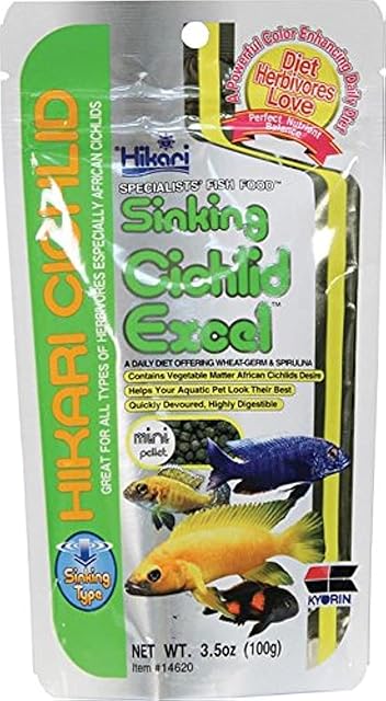 Hikari 3.5-Ounce Cichlid Excel Sinking Pellets for Pets, Mini