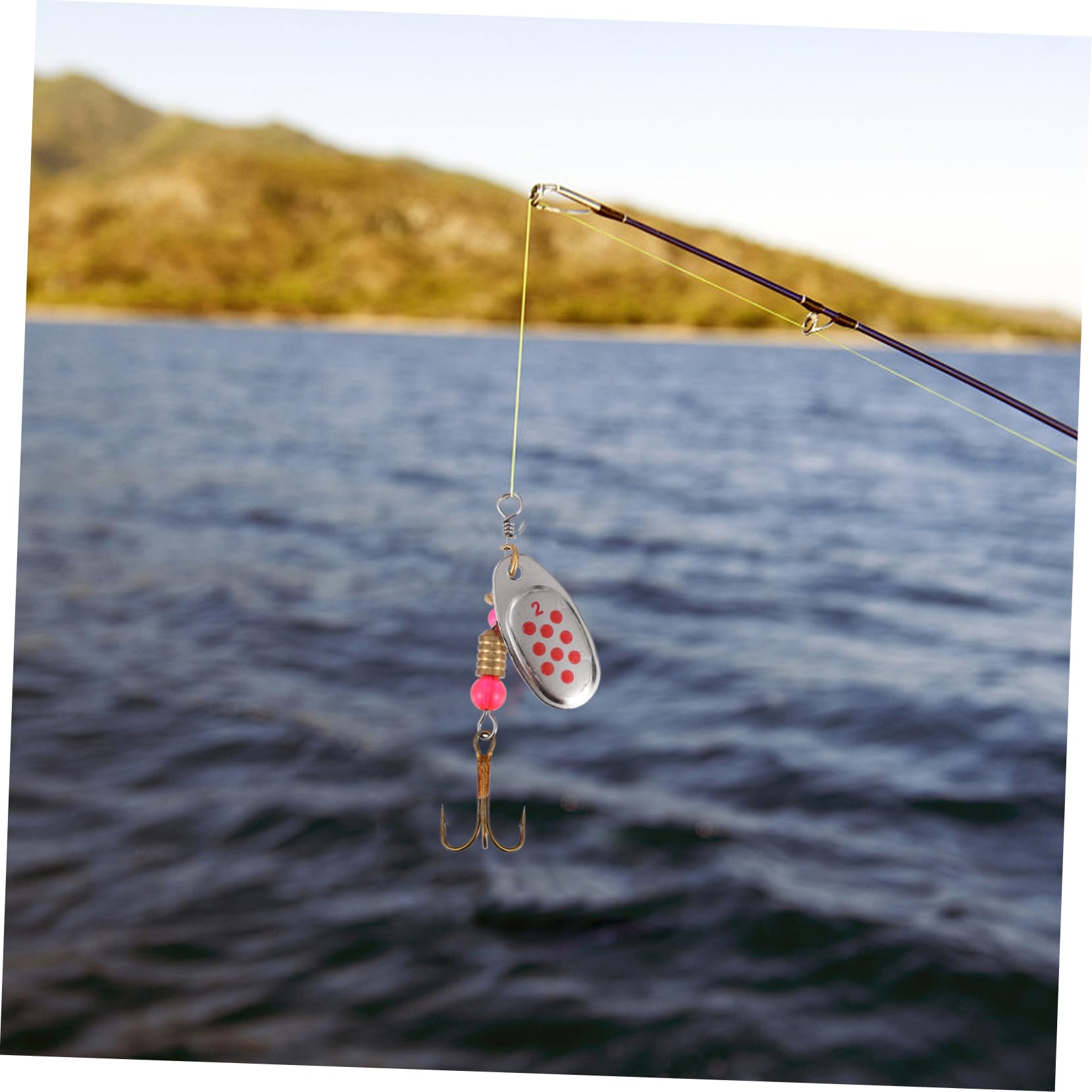 Toddmomy 30piezas Cucharillas De Metal para Pesca De Señuelos Brillantes Caja De Almacenamiento Cebos para Trucha y Lucioperca Accesorios De Pesca Duraderos y Ligeros