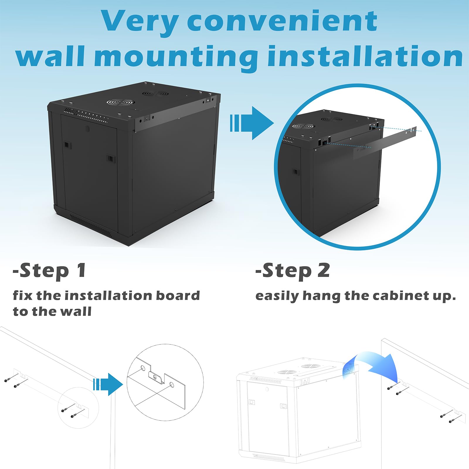 Amazon | ZC HAPPY ORANGES 12U ウォールマウントラック サーバー