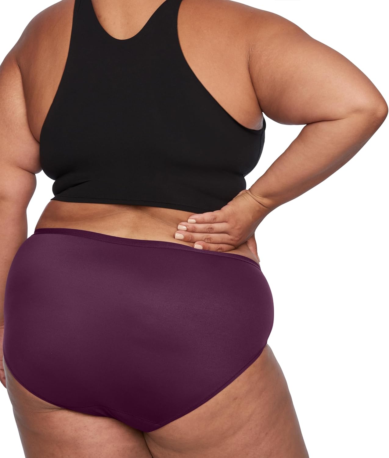 Thinx For All Leaks Hip-Hugger Underwear, Holds up to 100ml or 6tbps or 1/4 Cup Worth of Liquid*, Light Absorbency Incontinence Underwear for Women, Feminine Care, BlackBerry, 4XL - Image 3