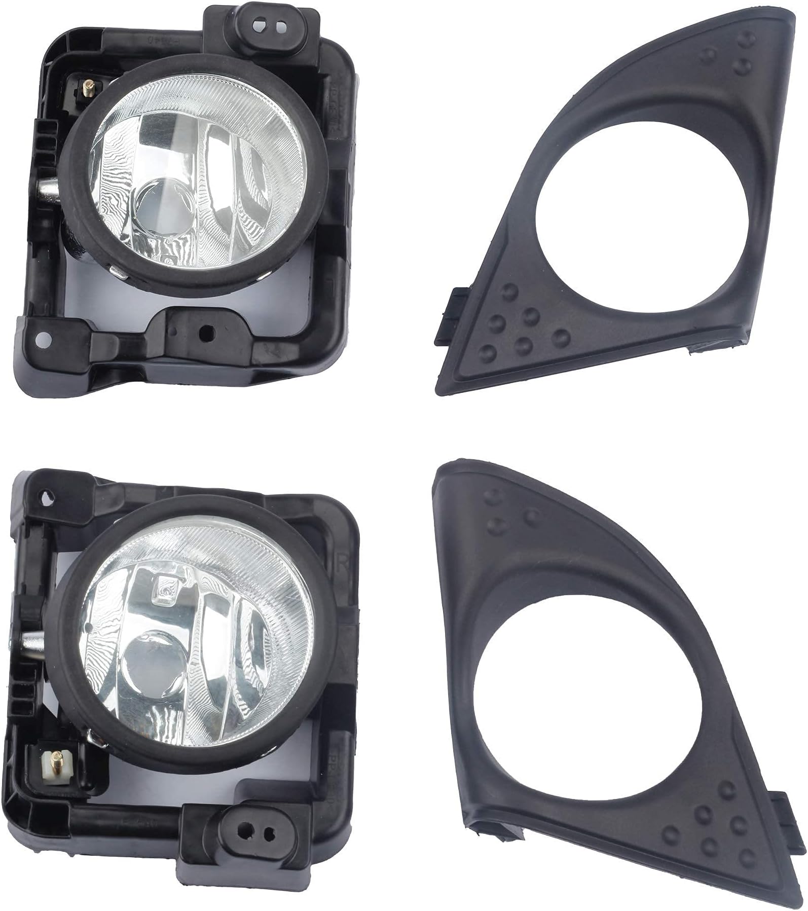 Dasbecan 33900TL0A01 Fog Lights Housings Shell with Bulbs and Wiring Harness Kit Front Bumper LED Fog Bulbs Compatible with Honda Acura TSX 2009 2010 Replaces 33950-TL0-A01 33950TL0A01 2 Pack