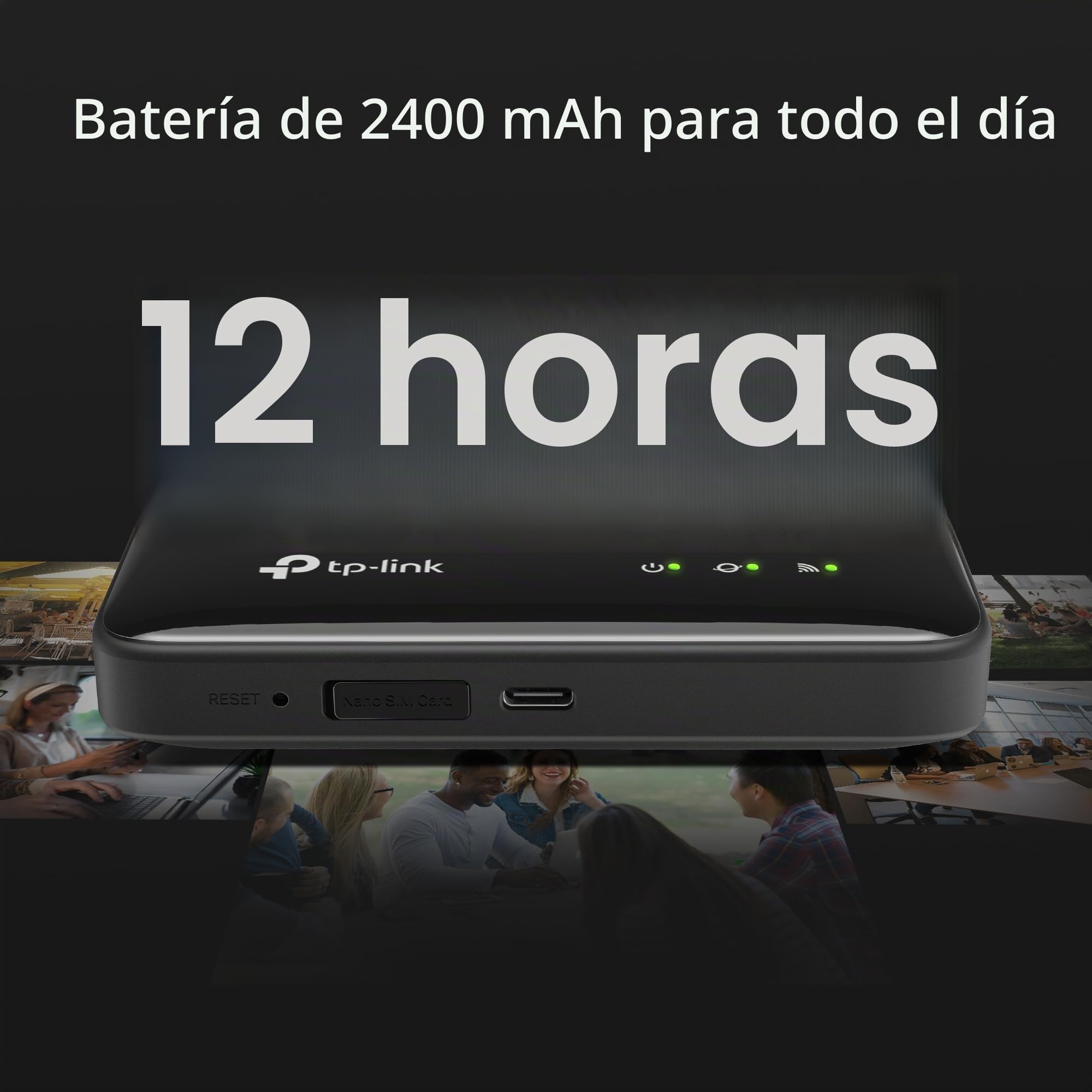 TP-Link M7005 - Router WiFi Portátil 4G LTE WiFi 6 AX287, Hotspot con SIM, hasta 150 Mbps, Batería 2400mAh 12h, Conecta 10 Dispositivos, App tpMiFi