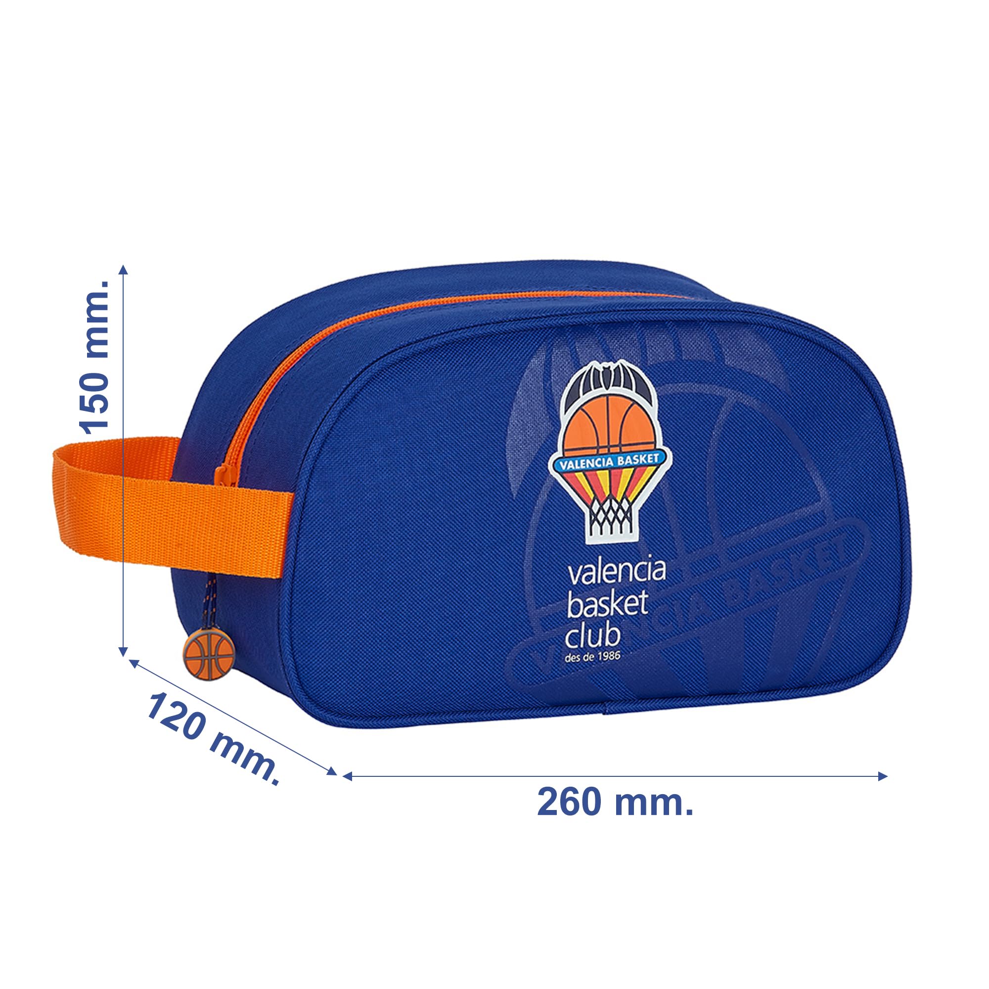 SAFTA | Pack 3 Piezas VALENCIA BASKET Mochila, Estuche y Neceser Diseño Único y Licencia Oficial VALENCIA BASKET