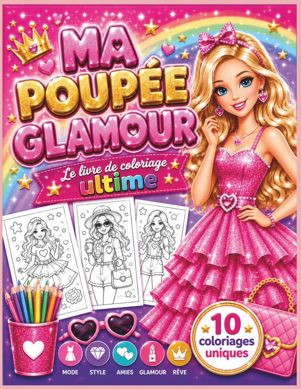 Ma Poupée Glamour: le livre de coloriage ultime