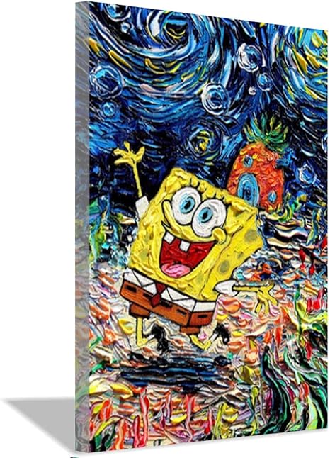 Amazon スマイリーフェイスのスポンジボブポスター北欧アートキャンバス絵画リビングルームの装飾のためのモダンな壁の写真40x60cm 16x24inch 内枠 ウォールステッカー オンライン通販 Amazon スマイリーフェイスのスポンジボブポスター北欧アートキャンバス絵画リビングルームの装飾のためのモダンな壁の写真40x60cm 16x24inch 内枠 ウォールステッカー オンライン通販