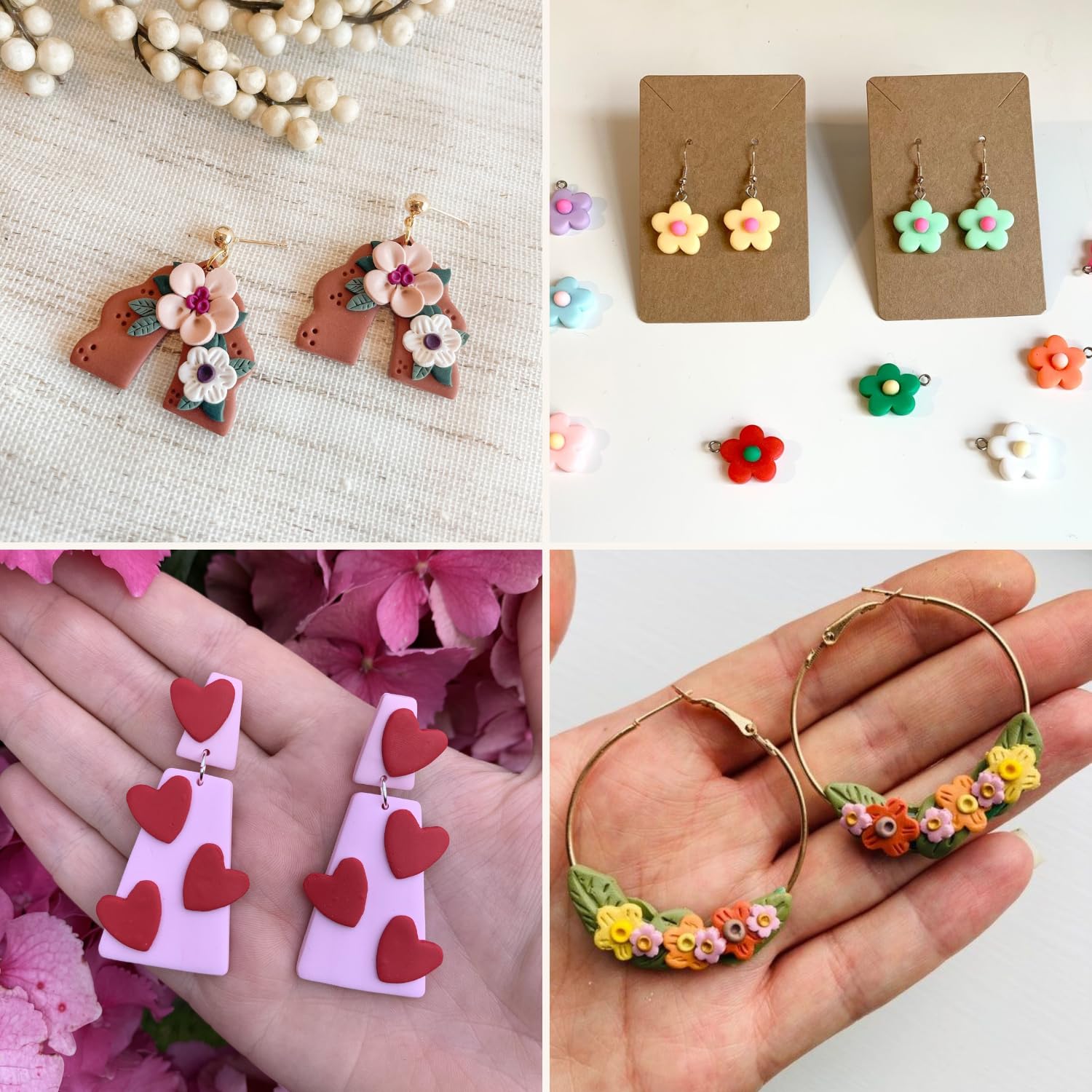 KEOKER Blumen Ausstecher Für Polymer Clay - 12 Formen Für Ohrringe Und Schmuck