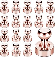 Vista 17 de Imanes para refrigerador, 20 unidades, imanes tipo chincheta de metal, dorados, ideales para pizarras blancas, oficinas, aulas o mapas