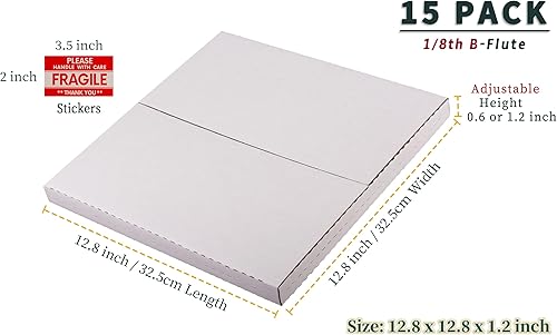 Miniatura 3 de Cajas de correo de 12 pulgadas de largo x 12.4 pulgadas de ancho x 12.4 pulgadas de ancho x 1 pulgada de alto, cajas de envío de discos de vinilo