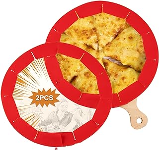 CARGEN Pie Crust Shield, Adjustable Pie Crust Covers for Edges of Pie Silicone Pie Crust Protectors when Baking Pie Baking Accessories 2 Pieces Red