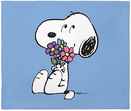 CafePress Snoopy with A Flower Bouquet King Duvet Cover, Printed Comforter Cover, Unique Bedding