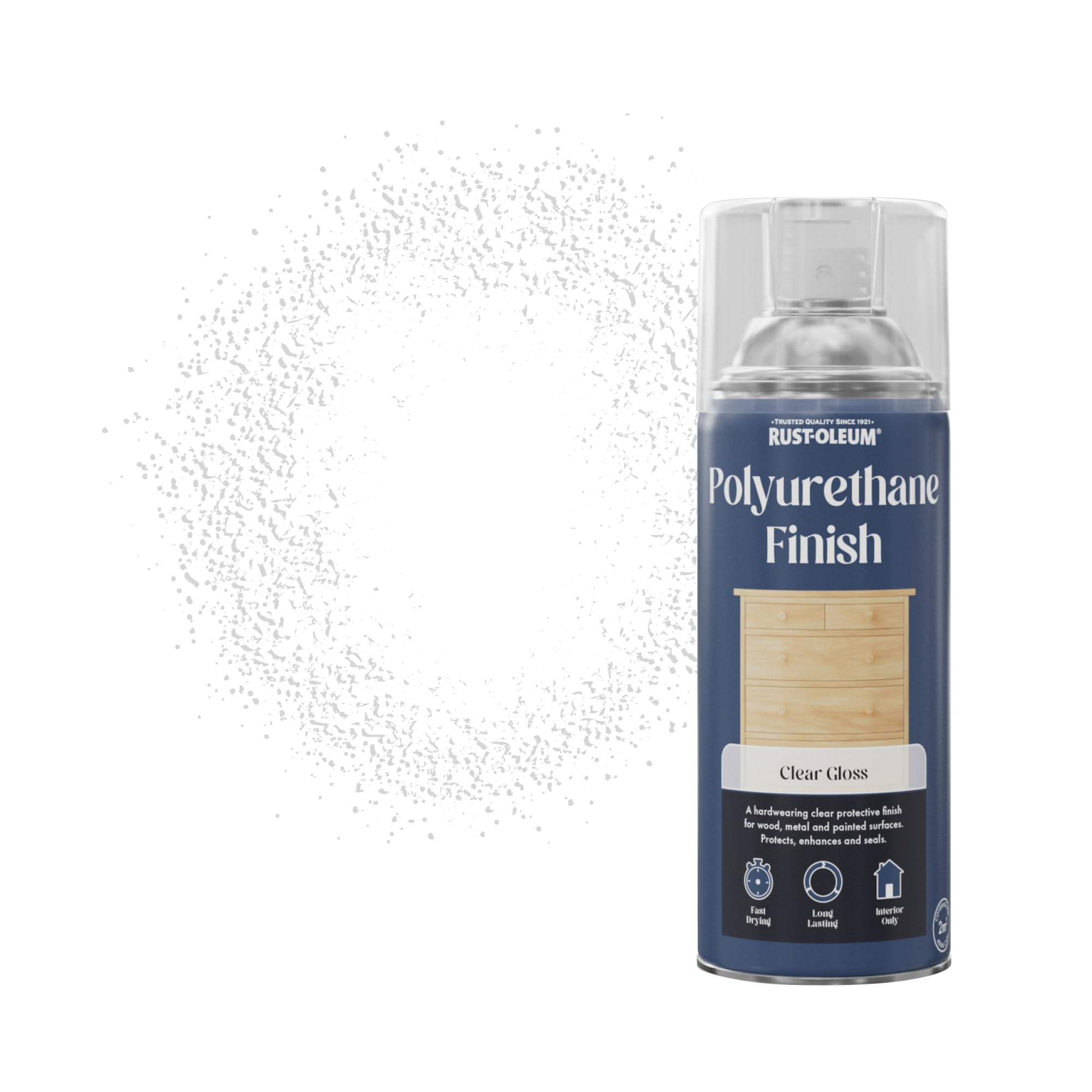 400ml Polyurethane Varnish Spray Paint Aerosol - Clear Gloss