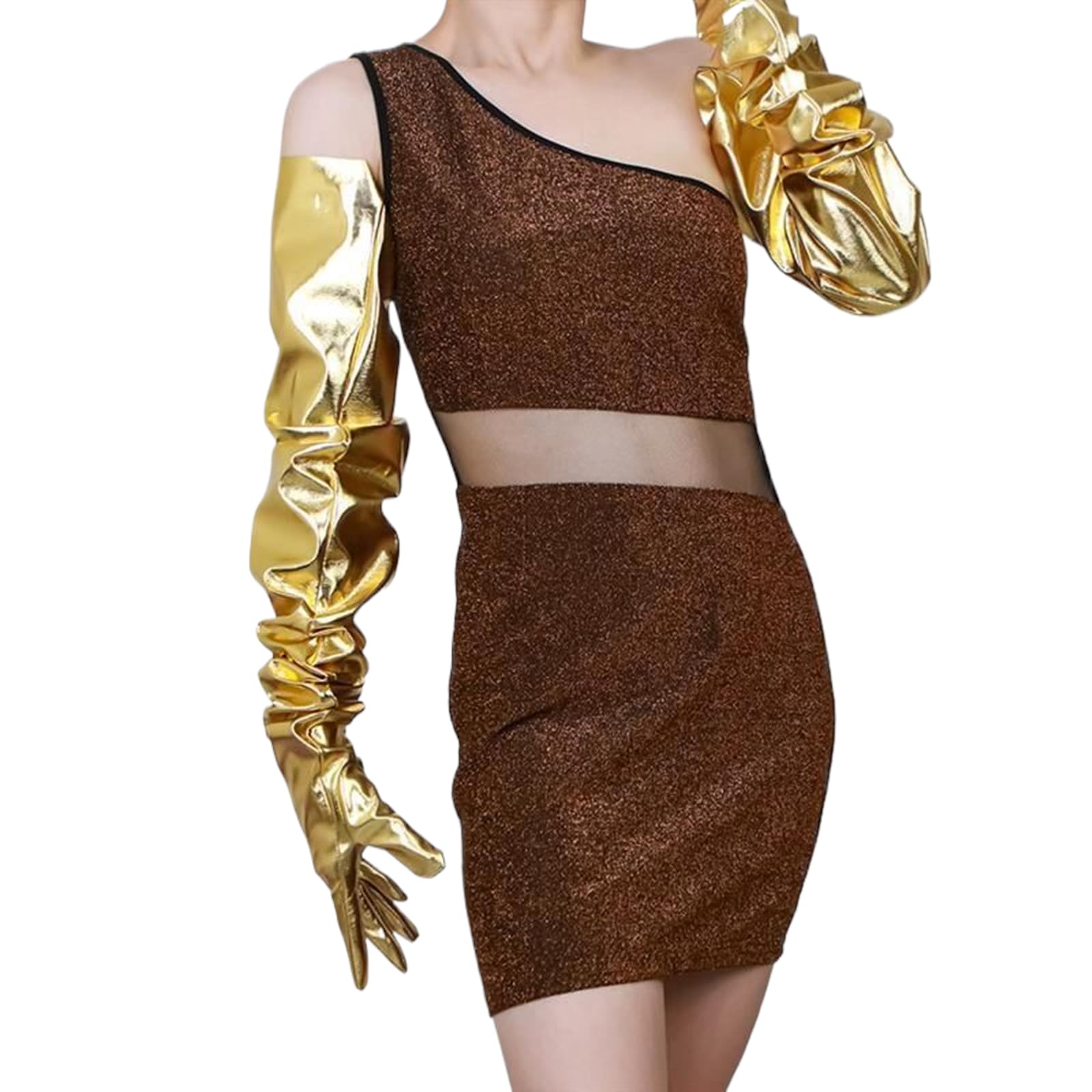 Long Gloves PU Leather Gloves Stage Performances Gloves Party Gloves Women Formal Event Ceremonial Extend Long Gloves