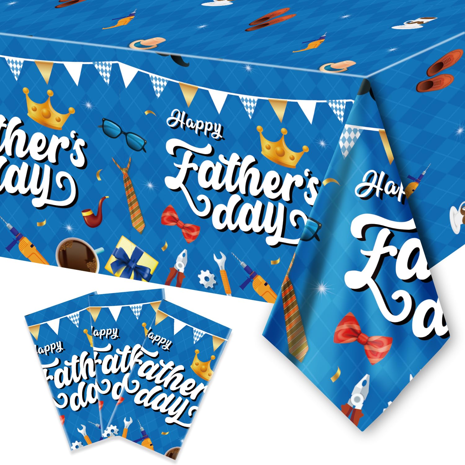 ORNACELE 3PCS Fathers Day Tablecloth Disposable - 108