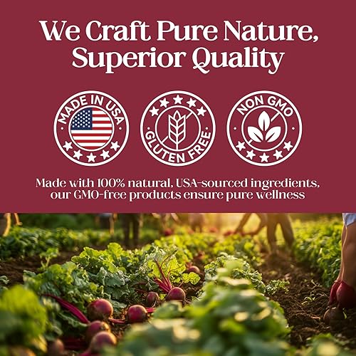 Miniatura 5 de Cápsulas de polvo de raíz de remolacha para un mejor rendimiento atlético, circulación equilibrada, apoyo hepático y salud cardíaca Sin OMG, libre